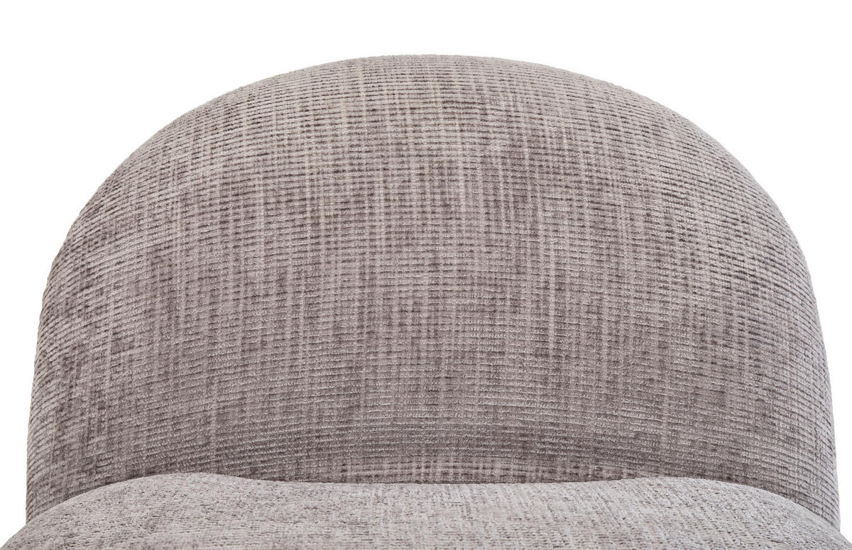 SESSEL in Cord Hellgrau  - Hellgrau/Schwarz, Trend, Textil/Metall (75/66/87cm) - P & B