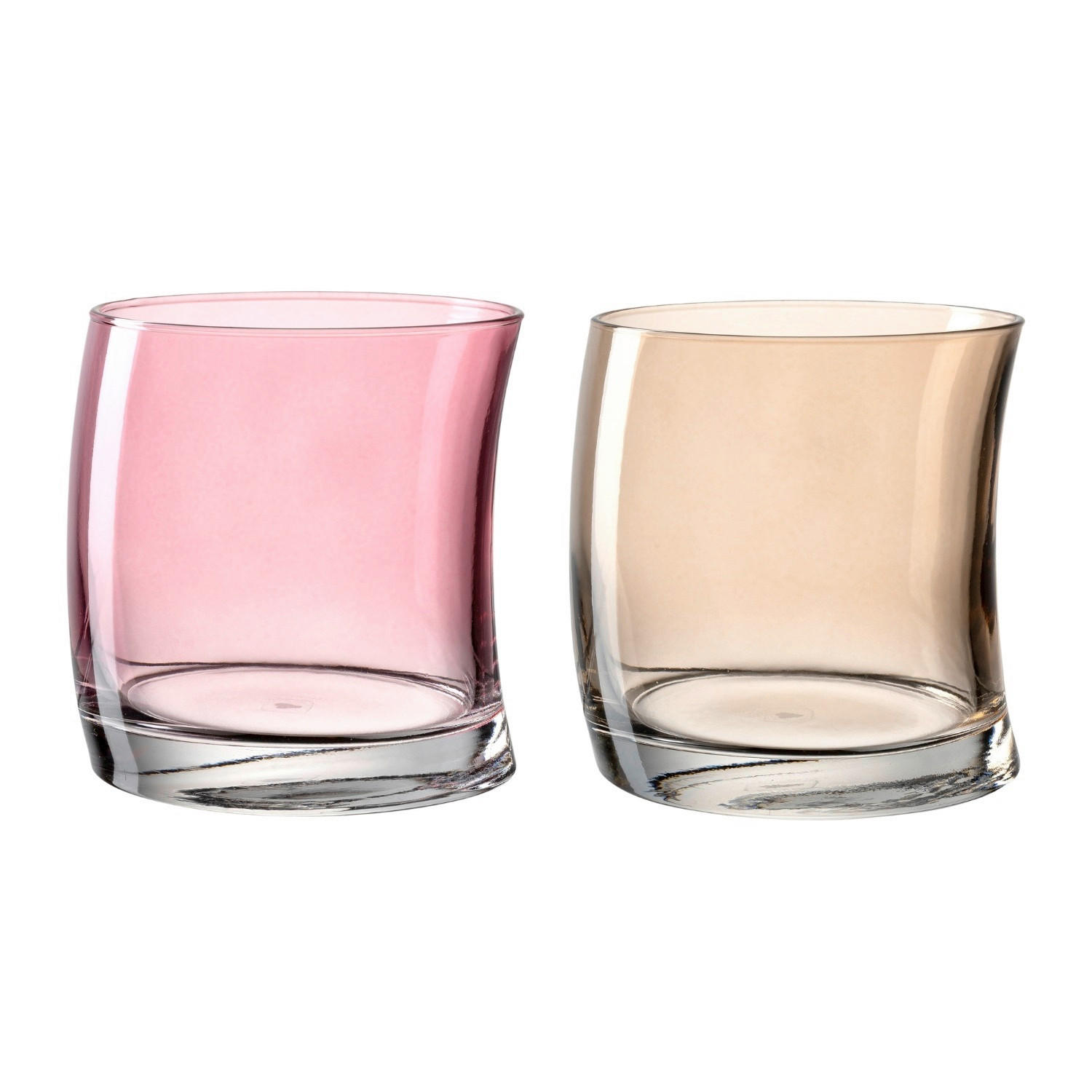 TRINKGLAS 355 ml 2-teilig  - Champagner/Rot, Basics, Glas (8/9/8cm) - Leonardo