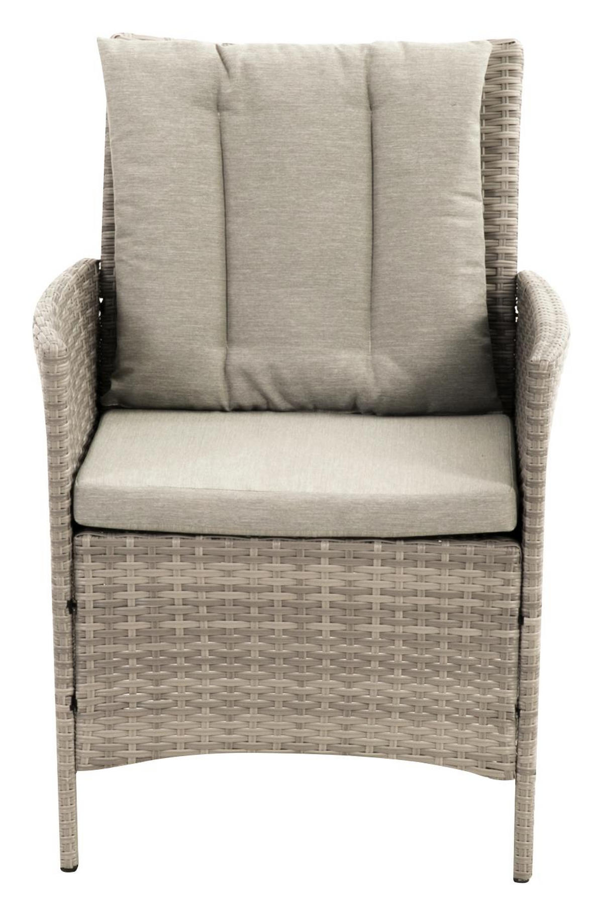 LOUNGEGARNITUR 11-teilig   140/68/80 cm Stahl  - Beige/Grau, MODERN, Kunststoff/Textil (140/68/80cm) - Gardenson
