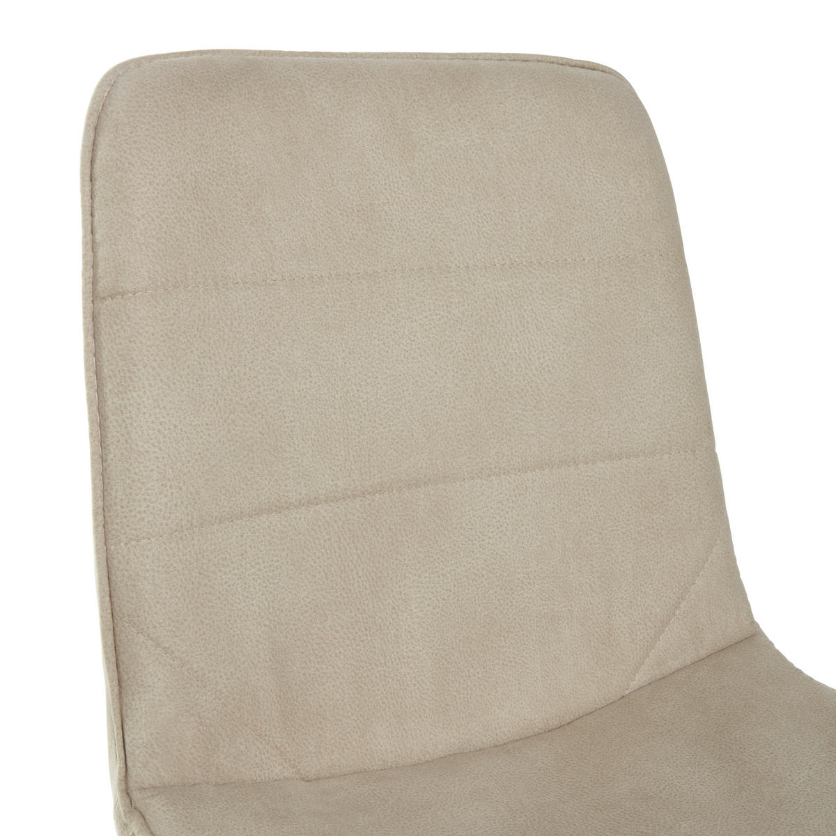 STUHL Webstoff Beige  - Beige/Schwarz, MODERN, Textil/Metall (47/84/52cm) - Livetastic