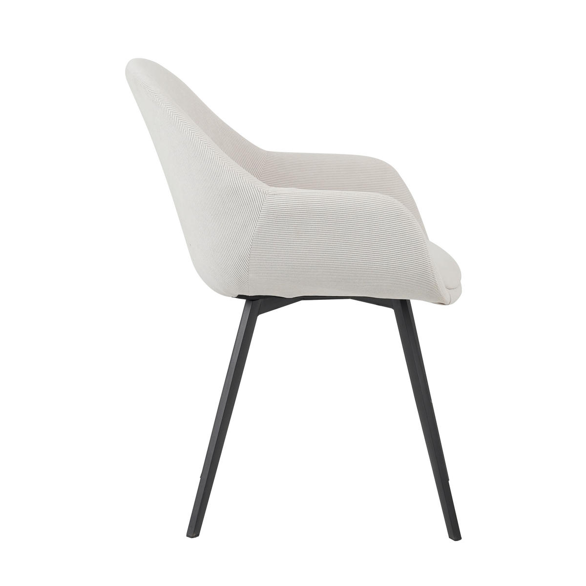 STUHL-SET 2 Stück  in Stahl Cord  - Beige/Schwarz, MODERN, Textil/Metall (57/84/61cm) - Livetastic