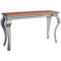 KONZOLASZTAL fa 130/42/76,5 cm    - ezüst/sheesham, Modern, fa/fém (130/42/76,5cm) - MID.YOU