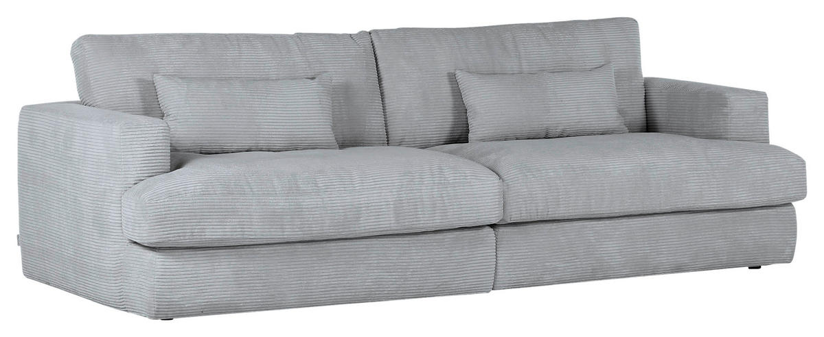 BIG SOFFA i manchester grå  - svart/grå, Romantik / Lanthus, textil/plast (270/67/120cm) - MID.YOU
