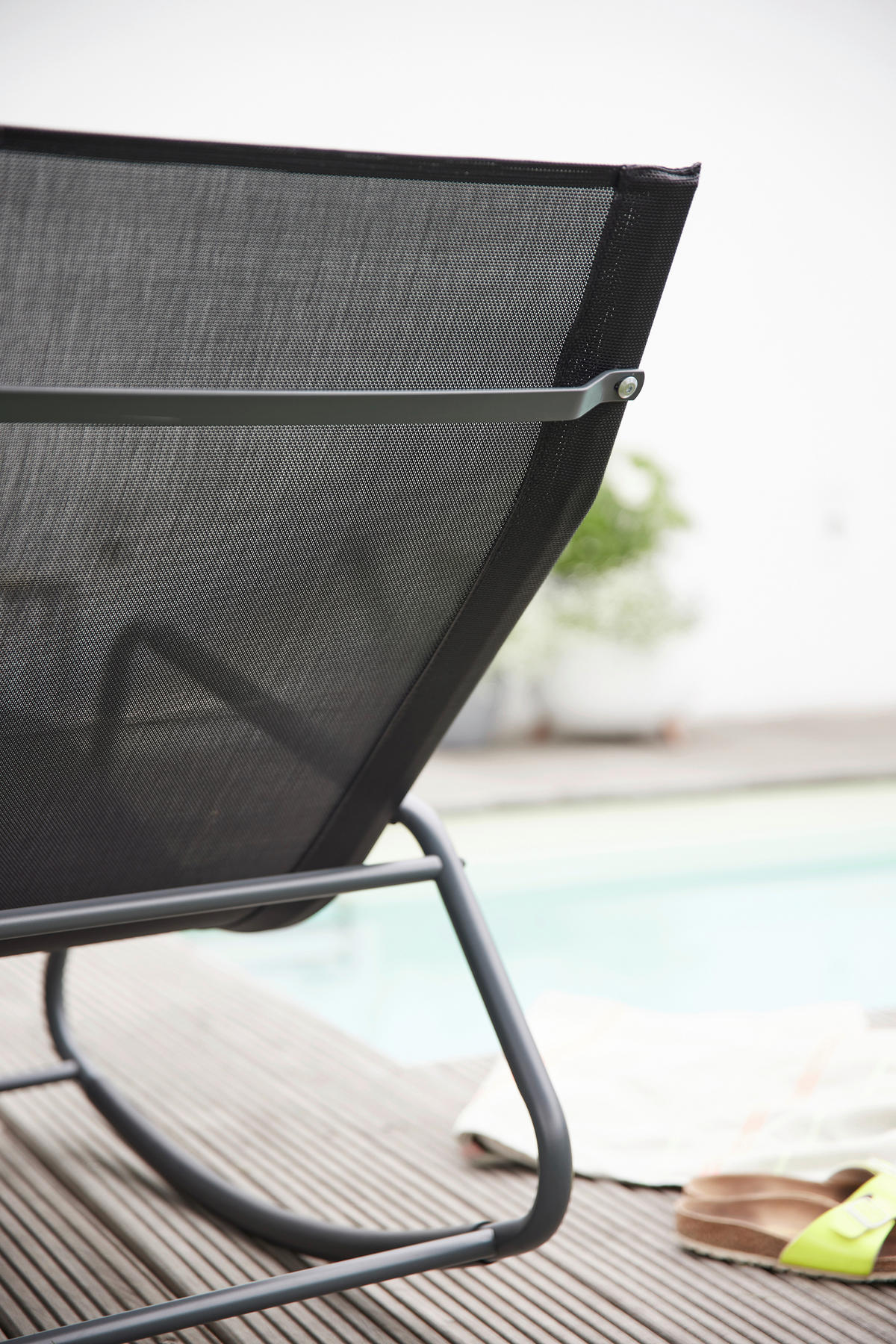 HOJDACIE LEŽADLO kov, plast, textil - čierna, Modern, kov/textil (143/57/84cm) - Siena Garden