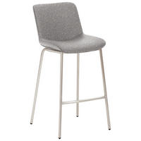 BARHOCKER in Metall, Textil Greige  - Greige, Design, Textil/Metall (48/93/50cm) - Novel