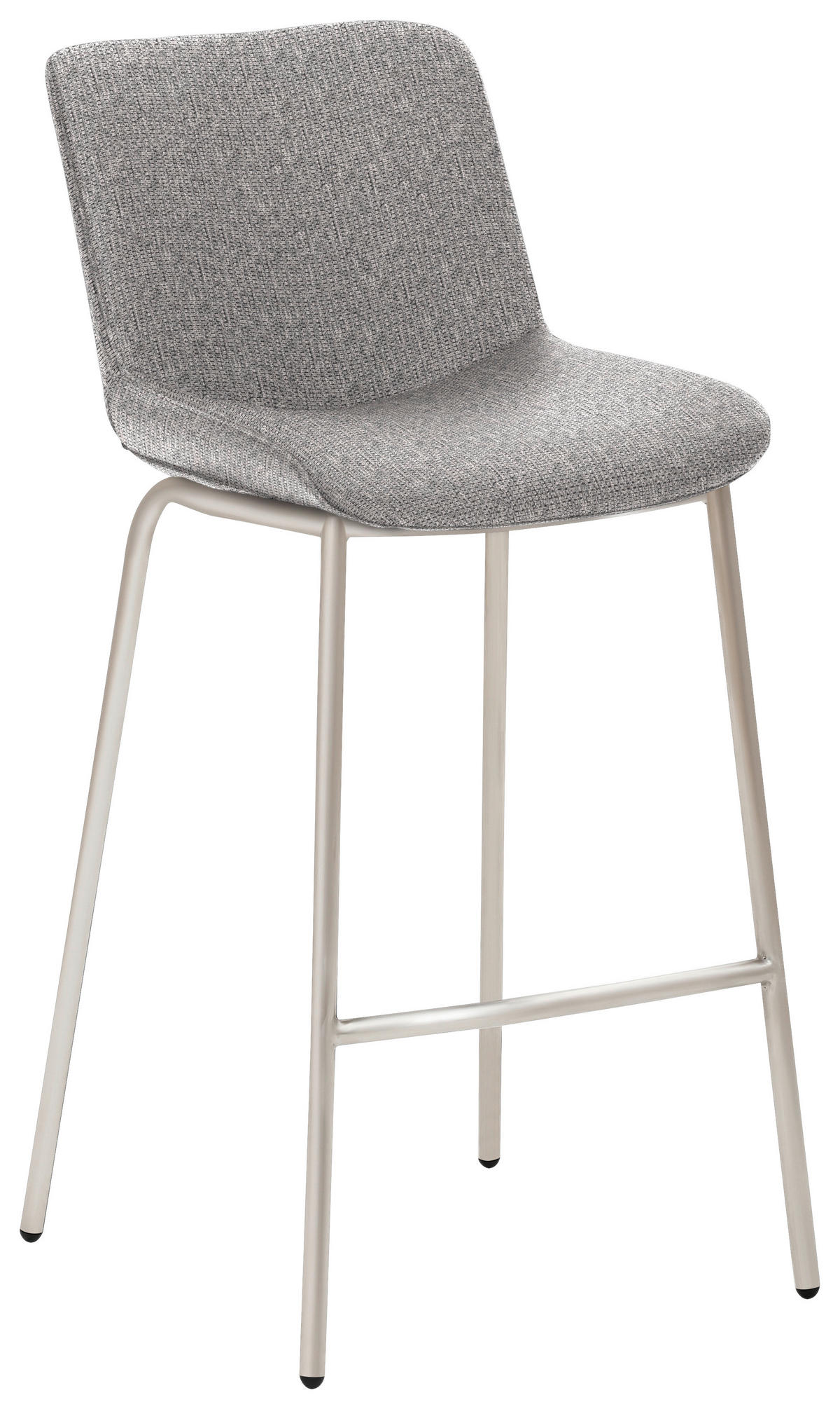 BARHOCKER in Metall, Textil Greige  - Greige, Design, Textil/Metall (48/93/50cm) - Novel