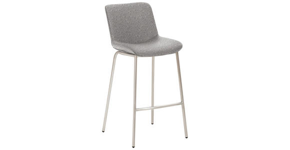 BARHOCKER in Metall, Textil Greige - Greige, Design, Textil/Metall (48/93/50cm) - Novel