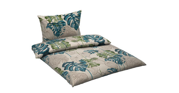 BETTWÄSCHE CUBY Satin 140/200 cm  - Petrol, KONVENTIONELL, Textil (140/200cm) - Novel