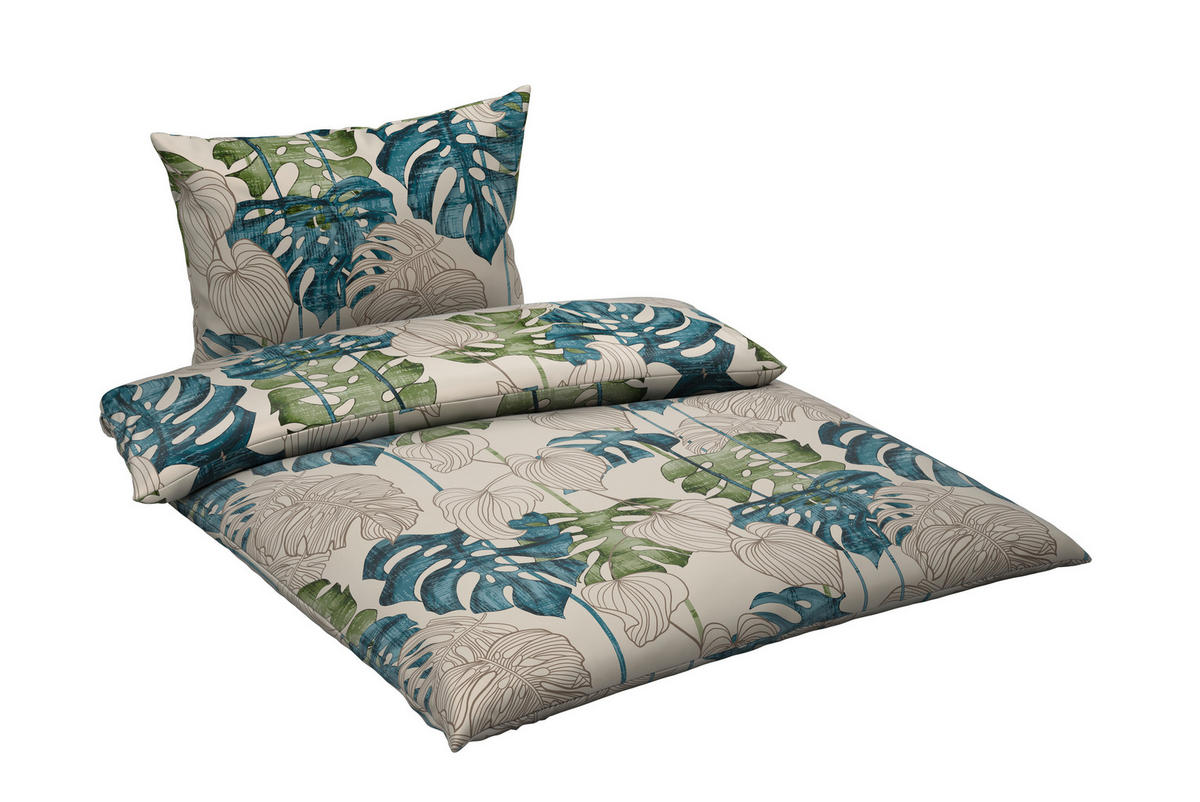 BETTWÄSCHE CUBY Satin 140/200 cm  - Petrol, KONVENTIONELL, Textil (140/200cm) - Novel