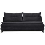 SCHLAFSOFA in Webstoff Dunkelgrau  - Dunkelgrau/Schwarz, MODERN, Textil/Metall (208/73/92/102cm) - Novel