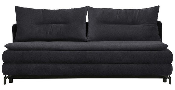 SCHLAFSOFA in Webstoff Dunkelgrau - Dunkelgrau/Schwarz, MODERN, Textil/Metall (208/73/92/102cm) - Novel