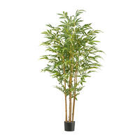 KUNSTPFLANZE Bambus 180 cm  - Schwarz/Naturfarben, Basics, Naturmaterialien/Kunststoff (180cm) - P & B