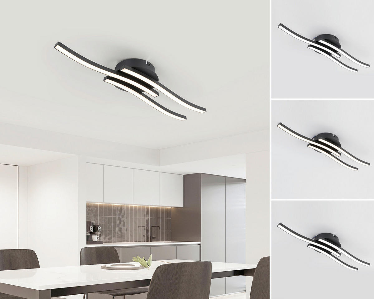 Plafonieră Cu Led 18 W    54,5/14/6,5 cm  - alb/negru, Basics, plastic/metal (54,5/14/6,5cm) - Boxxx