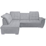 ECKSOFA Hellgrau Chenille  - Chromfarben/Hellgrau, KONVENTIONELL, Kunststoff/Textil (205/260cm) - Carryhome