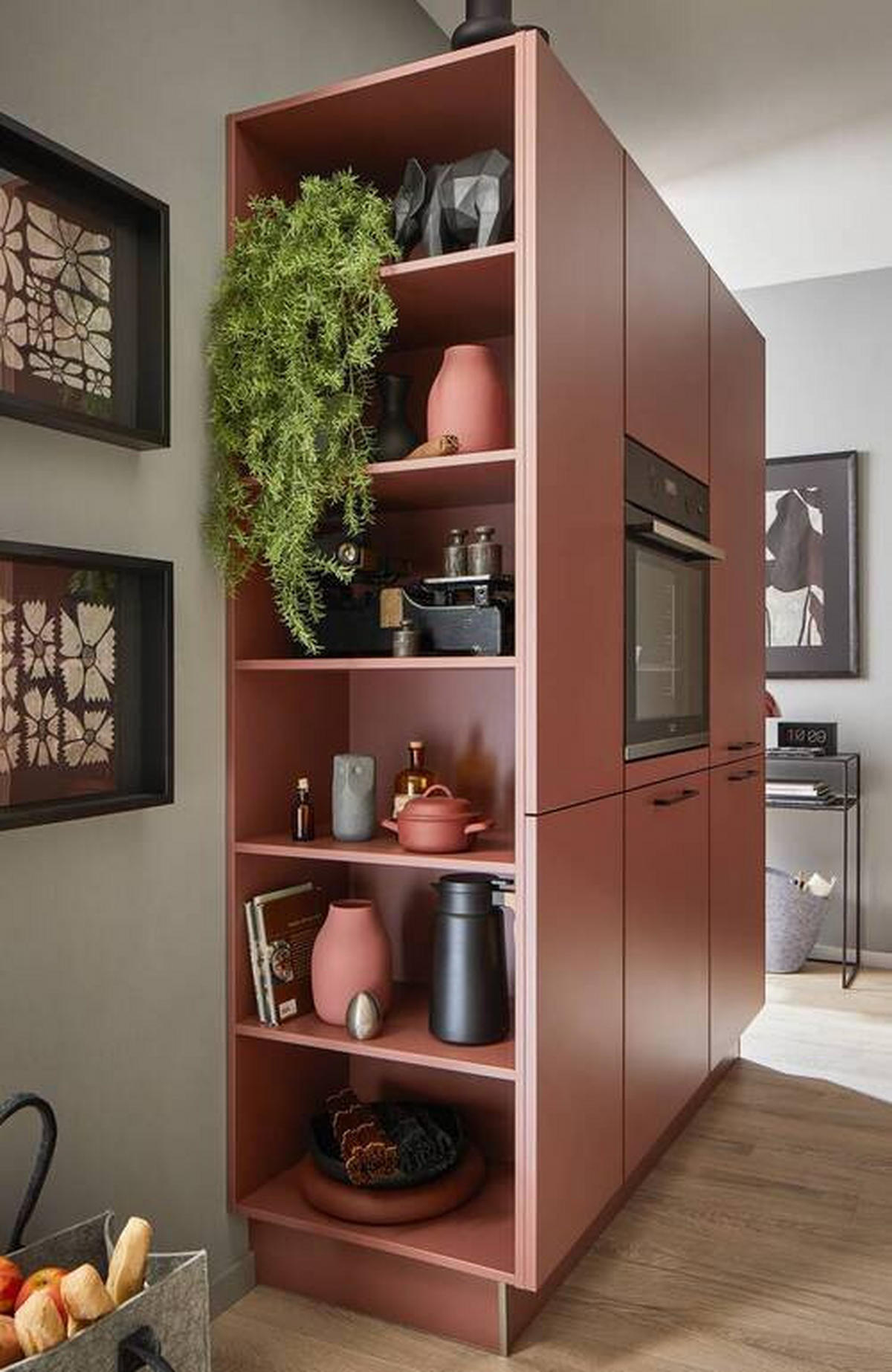 EINBAUKÜCHE Scala  - Rosa, Design, Holzwerkstoff - Moderano