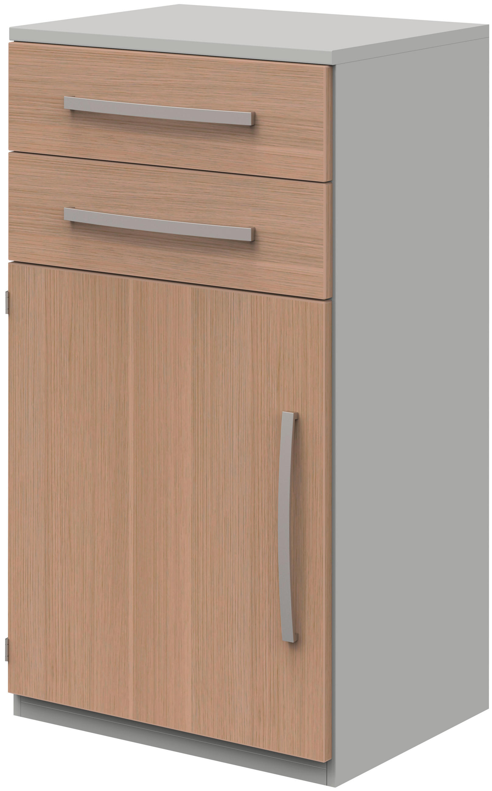 AKTENSCHRANK 60/111,7/43 cm  - Eichefarben/Hellgrau, Design, Holzwerkstoff (60/111,7/43cm)