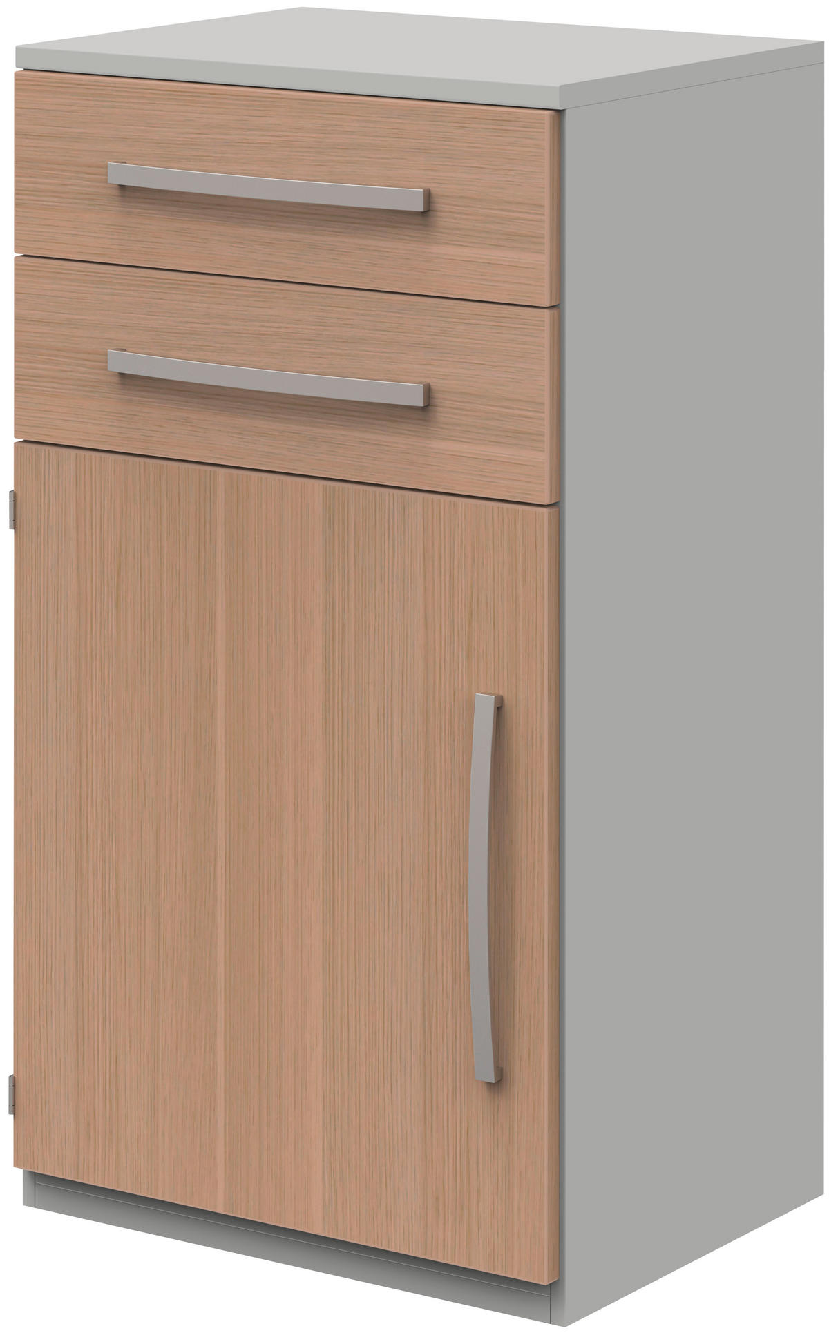 AKTENSCHRANK 60/111,7/43 cm  - Eichefarben/Hellgrau, Design, Holzwerkstoff (60/111,7/43cm)