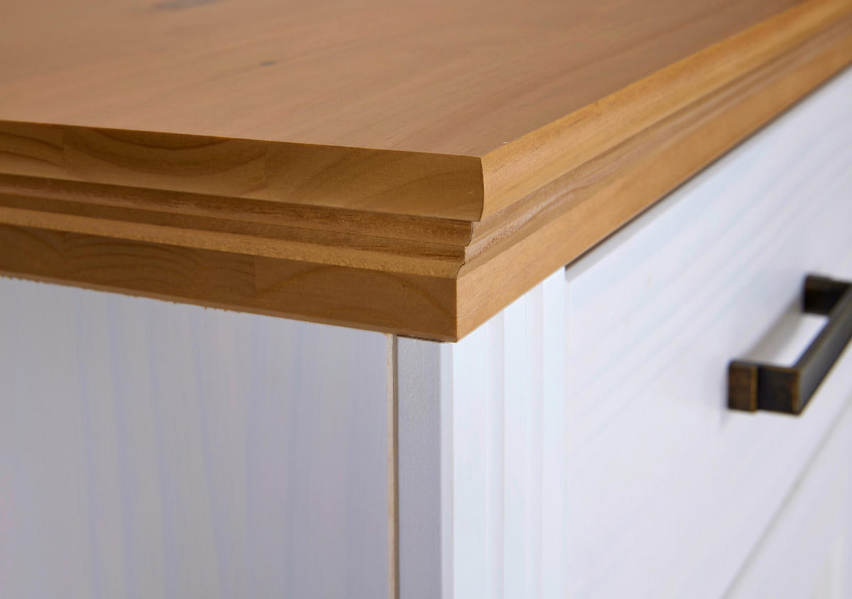 KOMMODE  in 166/104/48 cm  - Eichefarben/Schwarz, Design, Holz/Metall (166/104/48cm) - Livetastic