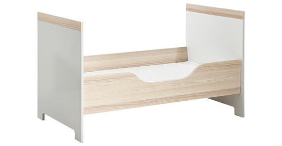 GITTERBETT Antonia - Eschefarben/Hellgrau, Design, Holzwerkstoff (143/83/78cm) - My Baby Lou