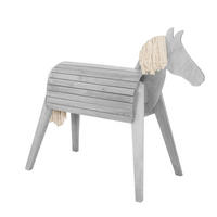 HOLZPFERD - Grau, Basics, Holz (63/123/153cm) - Roba