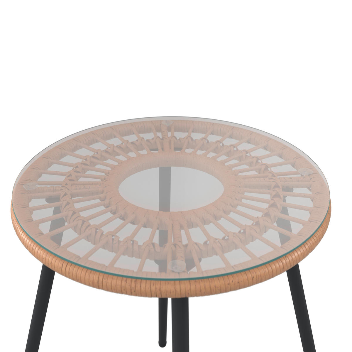 BALKONSET  3-teilig  - Klar/Dunkelgrau, Modern, Glas/Kunststoff - Ambia Garden