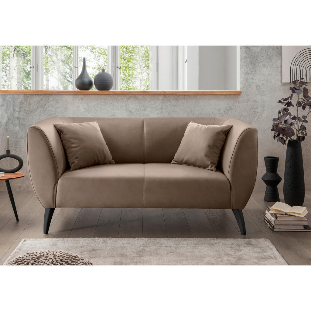 Thumbnail - Livetastic 2-Sitzer-Sofa, Braun, Textil, Buche, Uni, Füllung: Schaumstoff, 172x83x88 cm, Made in EU, Rücken echt, Armtei...