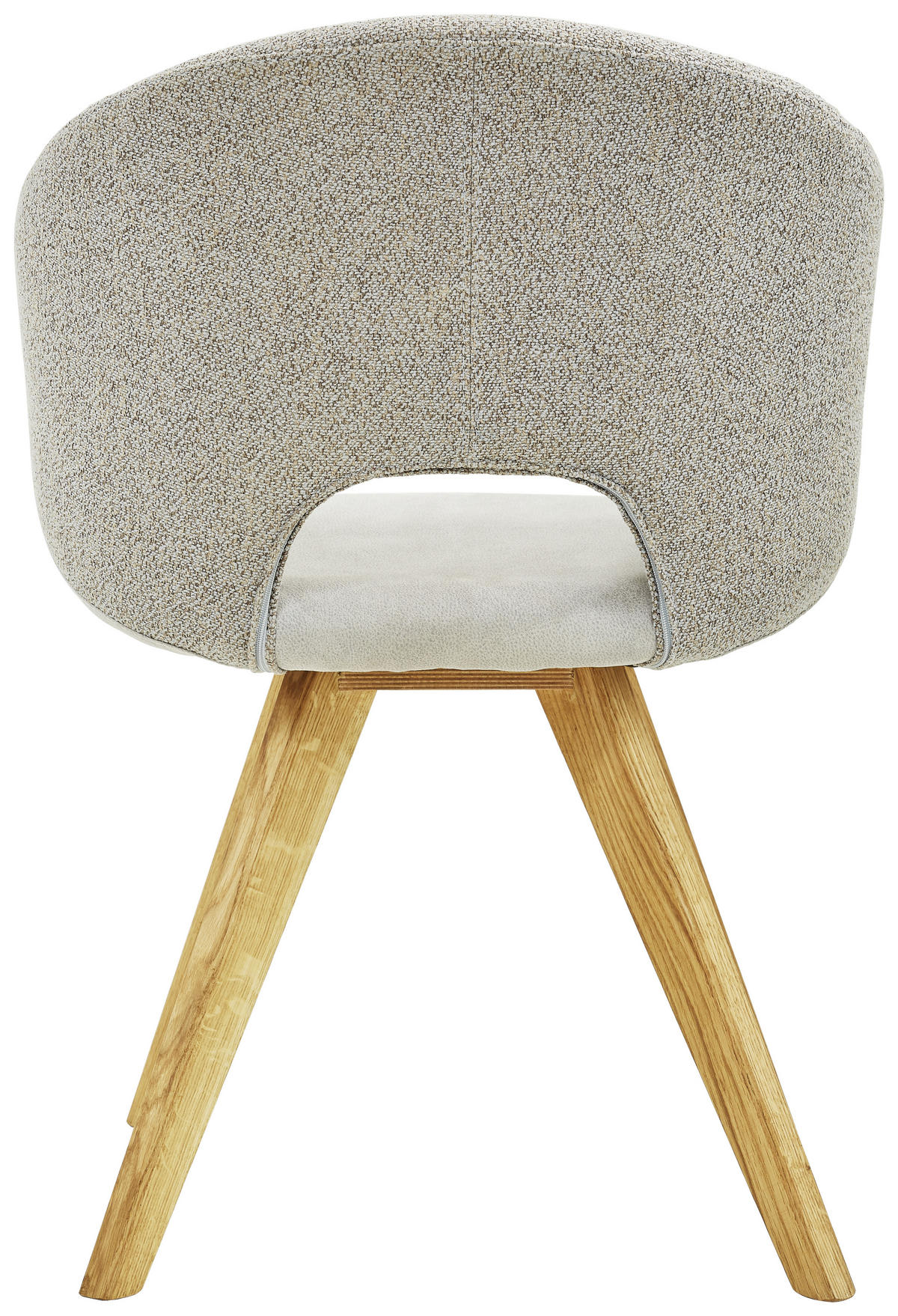ARMLEHNSTUHL  in Webstoff, Flachgewebe  - Eichefarben/Creme, Design, Holz/Textil (58/83/59cm) - Linea Natura