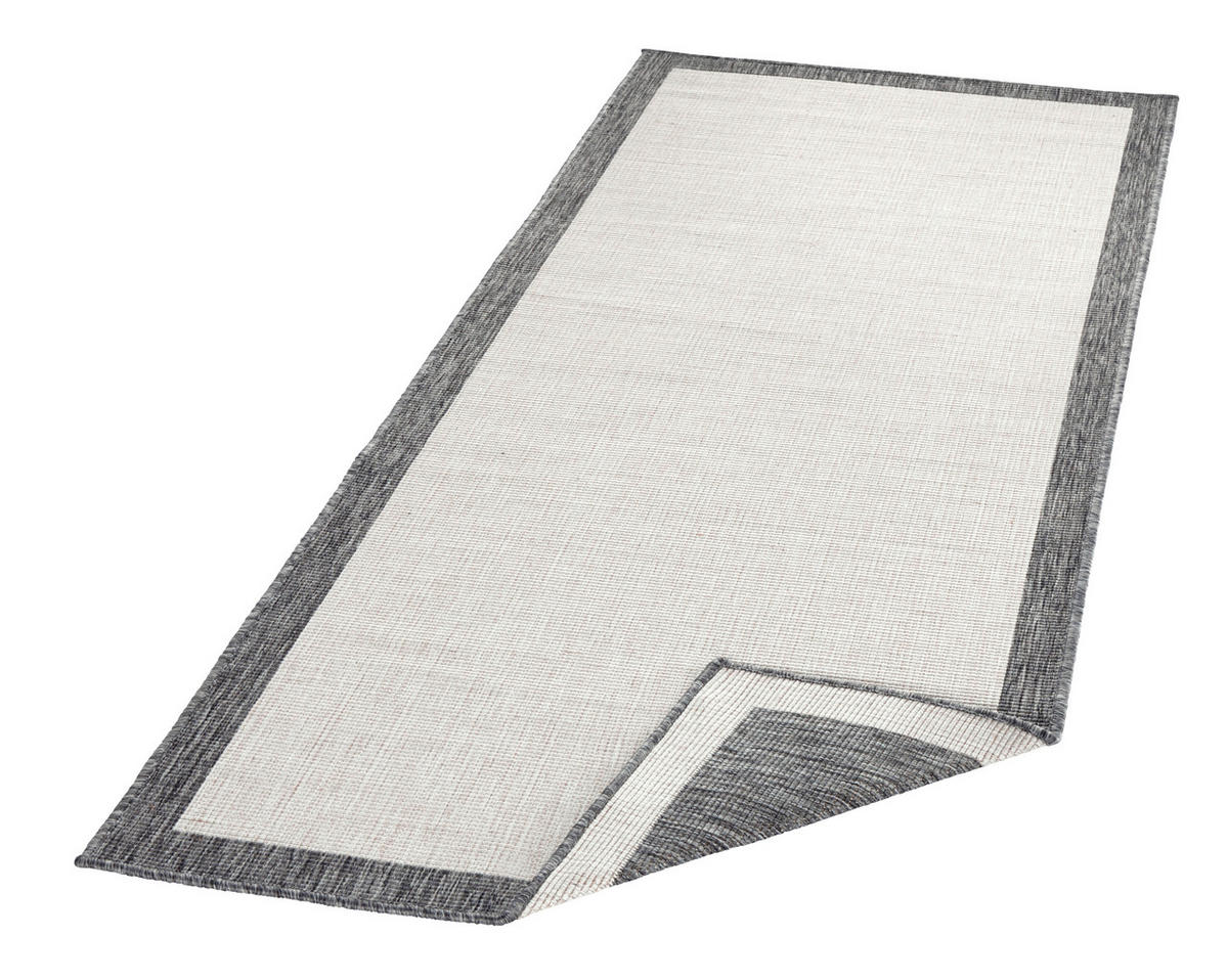 LÄUFER 80/250 cm Twin  - Creme/Grau, Design, Kunststoff (80/250cm)