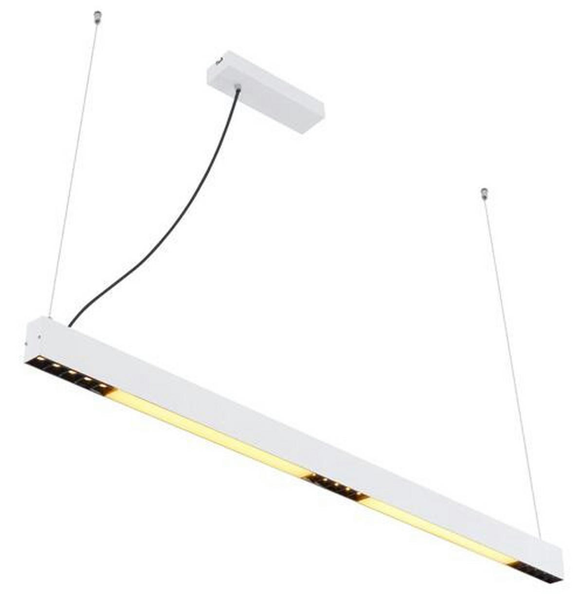 VISEČA LED-SVETILKA  Hodari //3000-6000 K// - bela, Design, kovina/umetna masa (119/7/120cm) - Globo