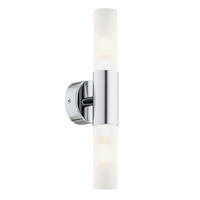 WANDLEUCHTE Taylor 37/8/9 cm   - Chromfarben/Weiß, KONVENTIONELL, Glas/Metall (37/8/9cm)