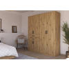 DREHTÜRENSCHRANK  in Eiche Artisan  - Eiche Artisan/Grau, MODERN, Holzwerkstoff/Kunststoff (180/210/54cm) - Rauch Möbel