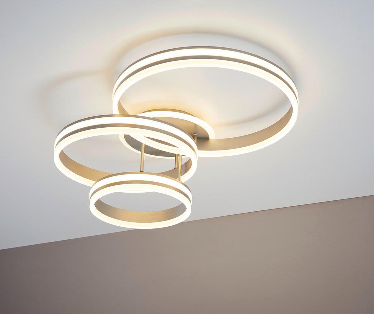 LED-DECKENLEUCHTE 72 W    80/60/20 cm  - Opal/Grau, Design, Kunststoff/Metall (80/60/20cm) - Globo