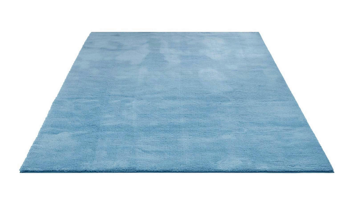 FLACHWEBETEPPICH Wohnzimmer 160/220 cm Fiona Hellblau rechteckig  - Hellblau, KONVENTIONELL, Textil (160/220cm) - Novel