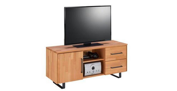 TV-ELEMENT 120/52/42 cm  - Anthrazit/Buchefarben, Natur, Holz/Metall (120/52/42cm) - Linea Natura