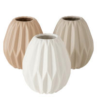 VASE  - Taupe/Beige, Trend, Keramik (11/13.0cm) - Ambia Home