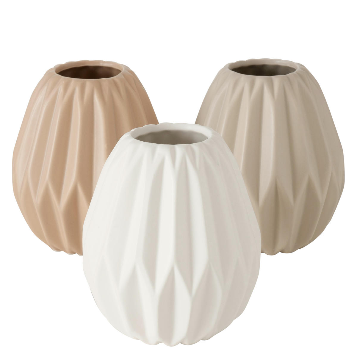 VASE  - Taupe/Beige, Trend, Keramik (11/13.0cm) - Ambia Home