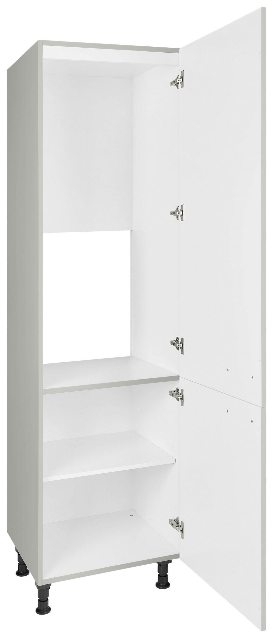 GERÄTEUMBAUSCHRANK 60/216,6/58 cm  in Grau  - Edelstahlfarben/Grau, MODERN, Holzwerkstoff/Metall (60/216,6/58cm) - Nobilia