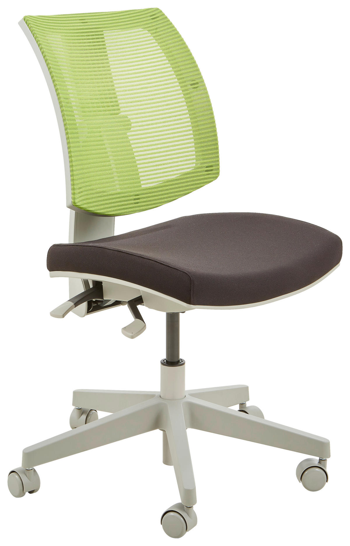OTOČNÁ ŽIDLE PRO MLADÉ, černá, zelená, šedá - šedá/černá, Basics, kov/plast (59/84-97/65cm) - Stylife