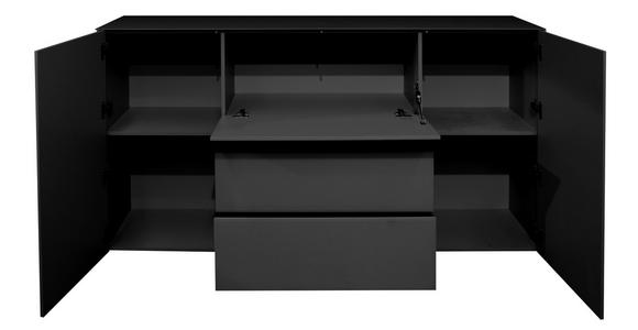 SIDEBOARD 179/89/42 cm in Anthrazit - Anthrazit/Schwarz, Design, Glas/Holzwerkstoff (179/89/42cm) - Novel
