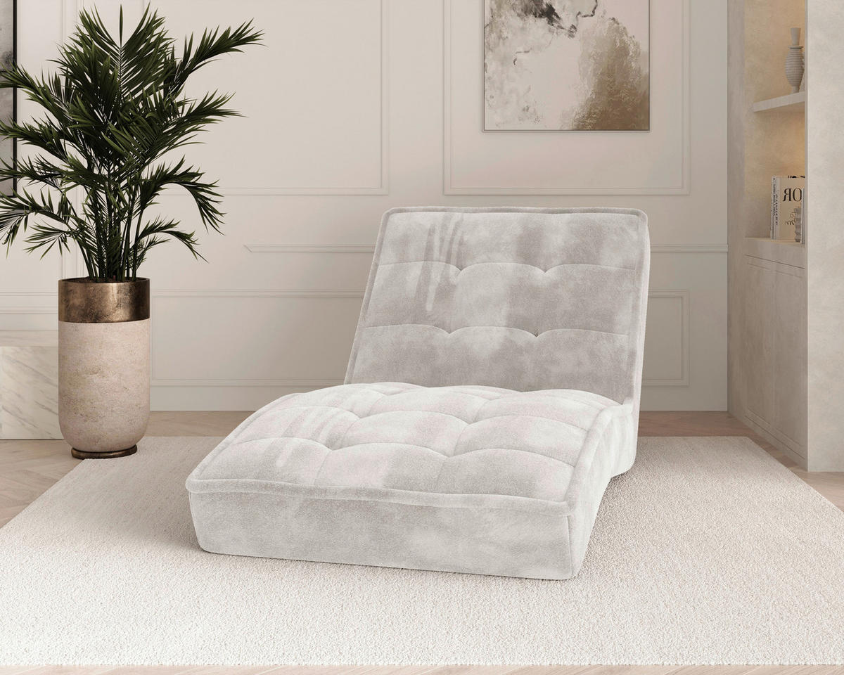 RELAXLIEGE Chenille Creme  - Creme/Schwarz, MODERN, Kunststoff/Textil (73/79/170cm) - Milino