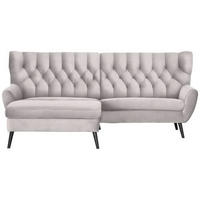 ECKSOFA Beige Flachgewebe  - Beige/Schwarz, Design, Holz/Textil (165/237cm) - Stylife