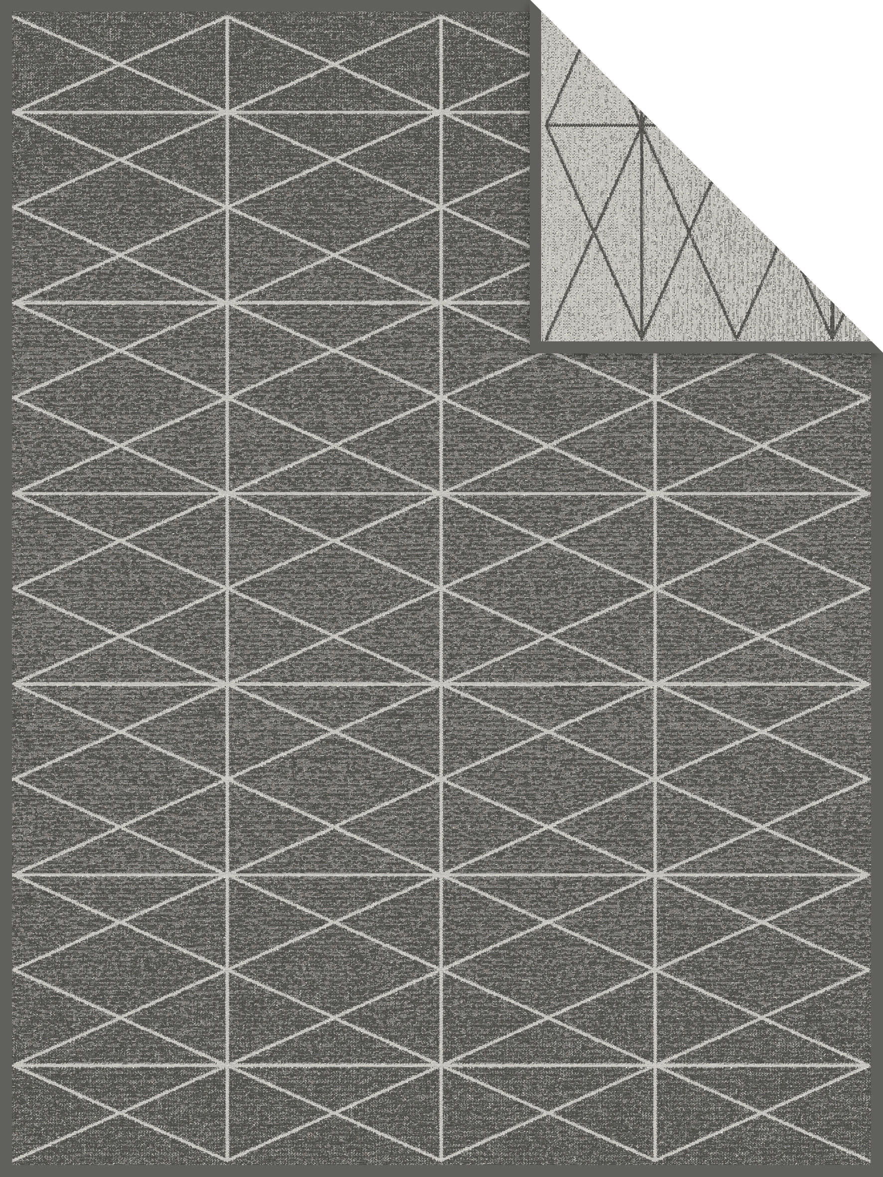DECKE 1802 Doubleface 150/200 cm  - Anthrazit, KONVENTIONELL, Textil (150/200cm) - Bugatti
