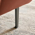 ECKSOFA in Chenille Cognac  167/311 cm  - Cognac/Schwarz, Design, Textil/Metall (167/311cm) - Xora
