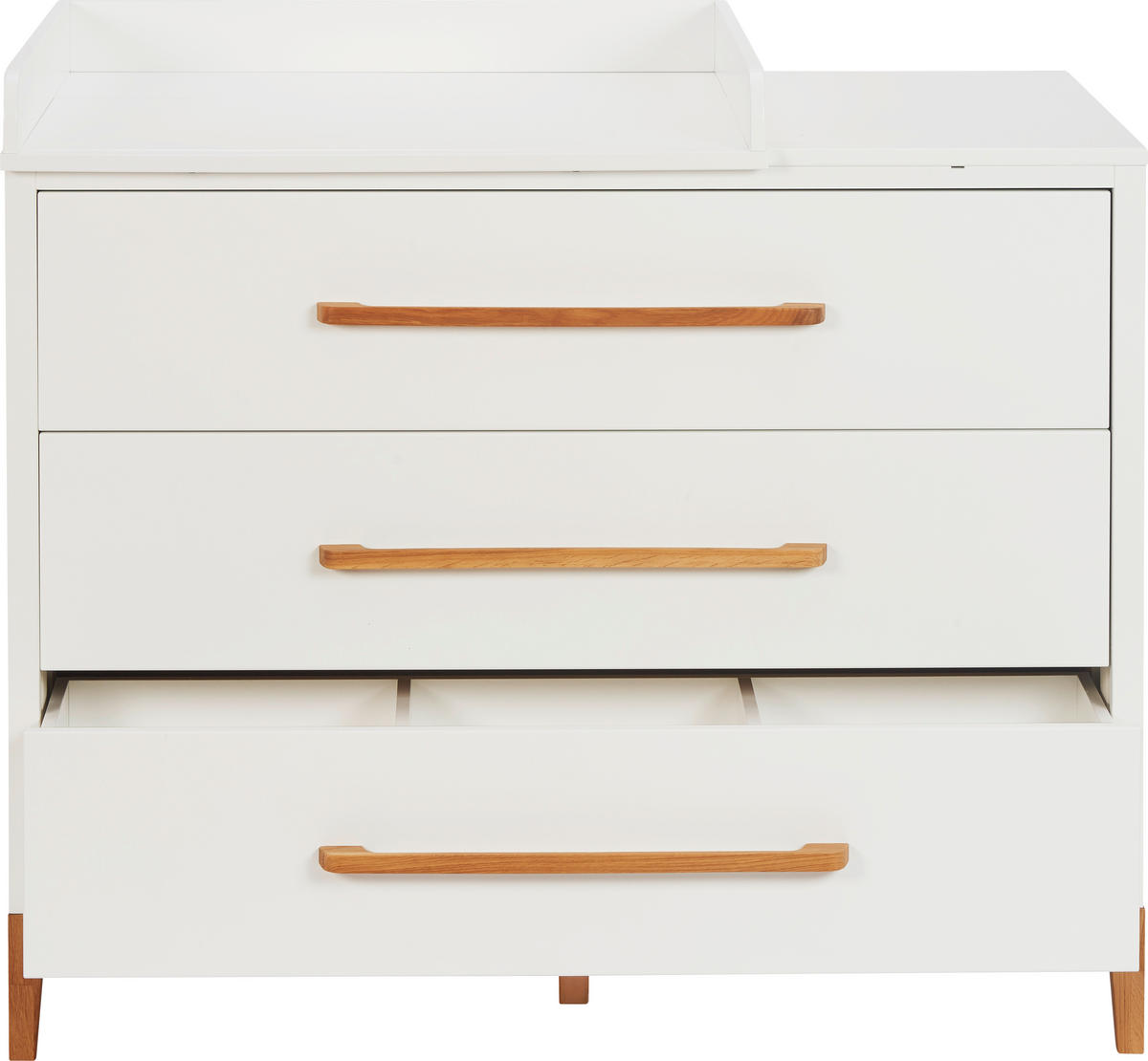 WICKELKOMMODE 110/92/47 cm  - Eichefarben/Weiß, Design, Holz/Holzwerkstoff (110/92/47cm) - Jimmylee