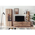 WOHNWAND  in Anthrazit, Eichefarben  285/208/50 cm  - Eichefarben/Anthrazit, KONVENTIONELL, Glas/Holzwerkstoff (285/208/50cm) - Cantus