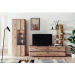WOHNWAND  in Anthrazit, Eichefarben  285/208/50 cm  - Eichefarben/Anthrazit, KONVENTIONELL, Glas/Holzwerkstoff (285/208/50cm) - Cantus
