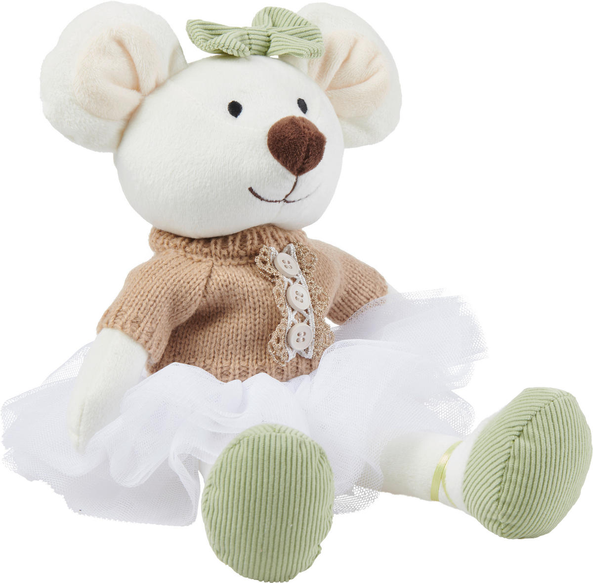 PLIŠASTA IGRAČA - zelena/bela, Basics, tekstil (30cm) - Patinio