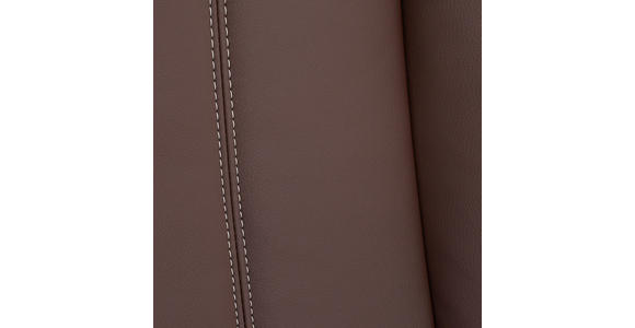 CHEFSESSEL Lederlook Braun  - Silberfarben/Schwarz, KONVENTIONELL, Kunststoff/Textil (64/113-121/74cm) - Hom`in