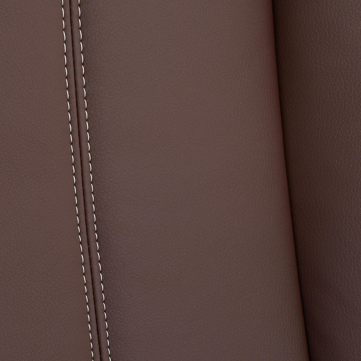 CHEFSESSEL Lederlook Braun  - Silberfarben/Schwarz, KONVENTIONELL, Kunststoff/Textil (64/113-121/74cm) - Hom`in