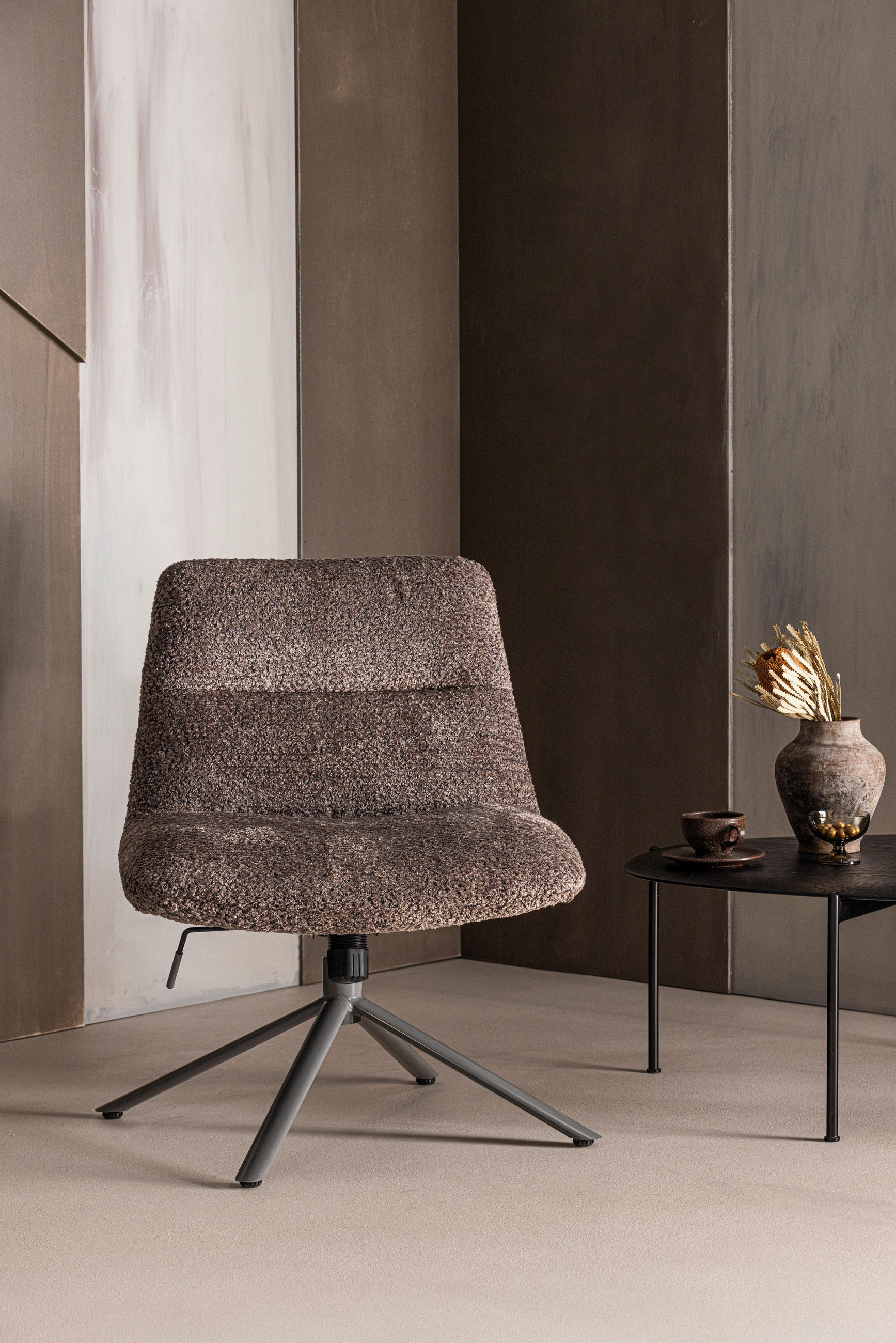 SESSEL in Teddystoff Braun  - Braun, MODERN, Textil/Metall (73/82/62cm) - Livetastic